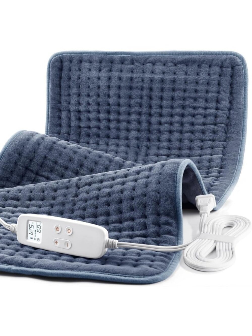 Large Heating Pad 33"x17" for Full Back Relief - Fast-Heating, Soft Fabric, Pain